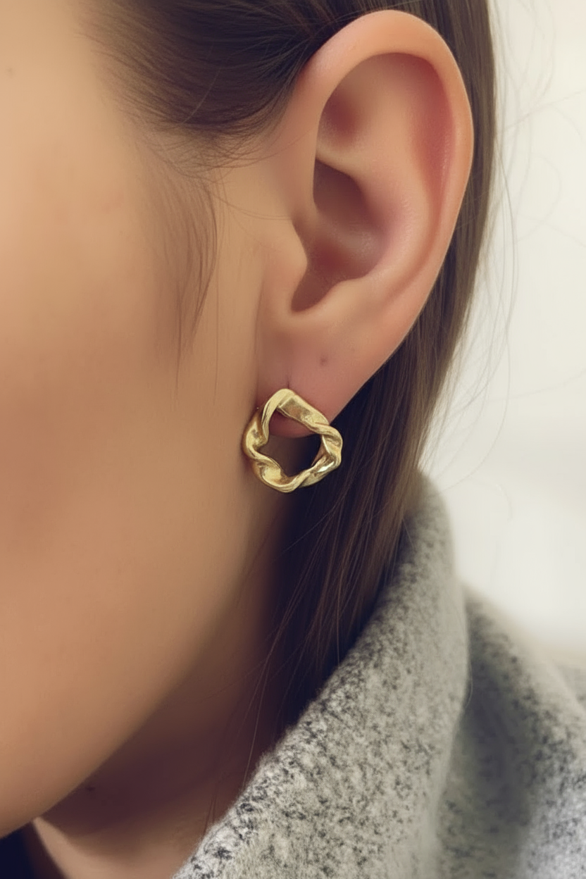 Twists & Tangled small hoops