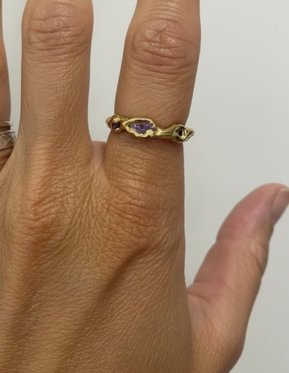 Lavender and Violet Ring
