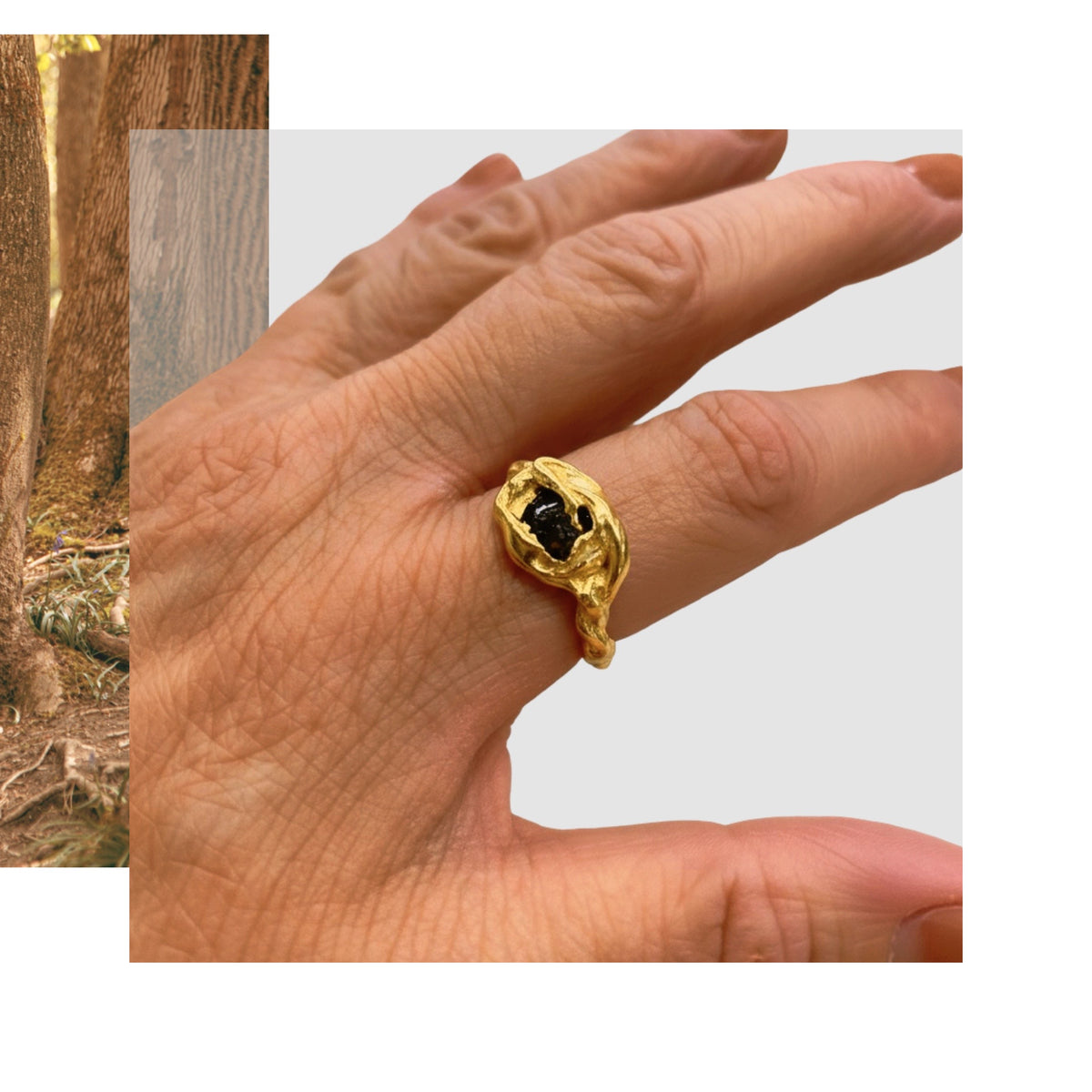Forest Green Sapphire Ring