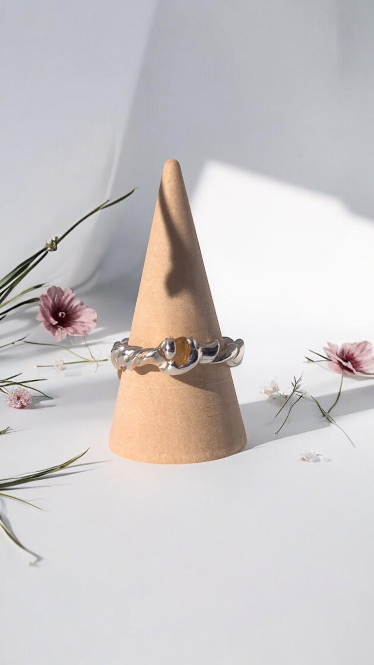 Tangled Roots 1 Stone in Silver