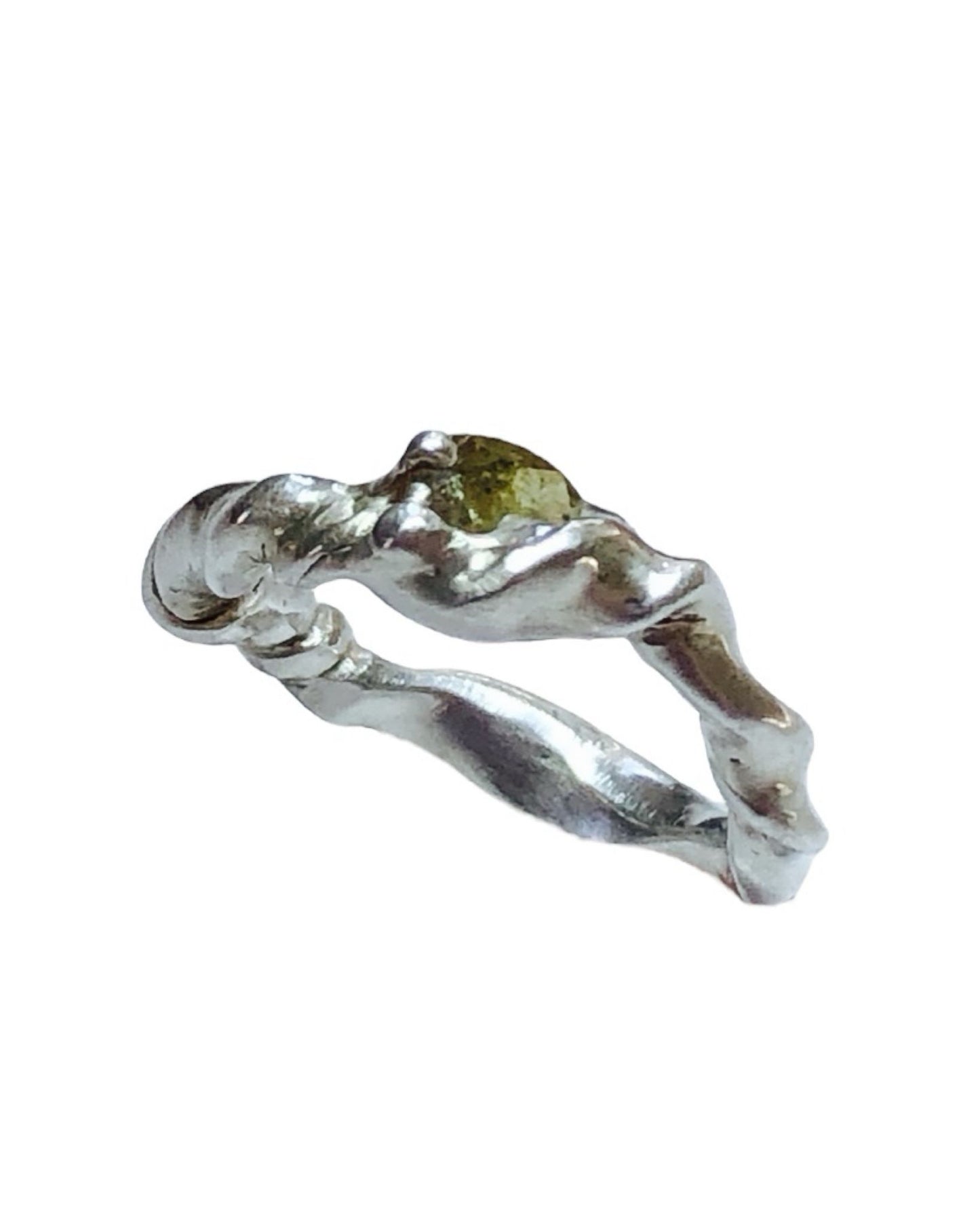 Tangled Roots 1 Stone in Silver