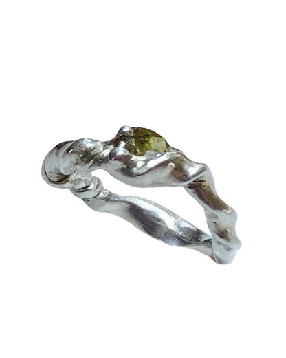 Tangled Roots 1 Stone in Silver
