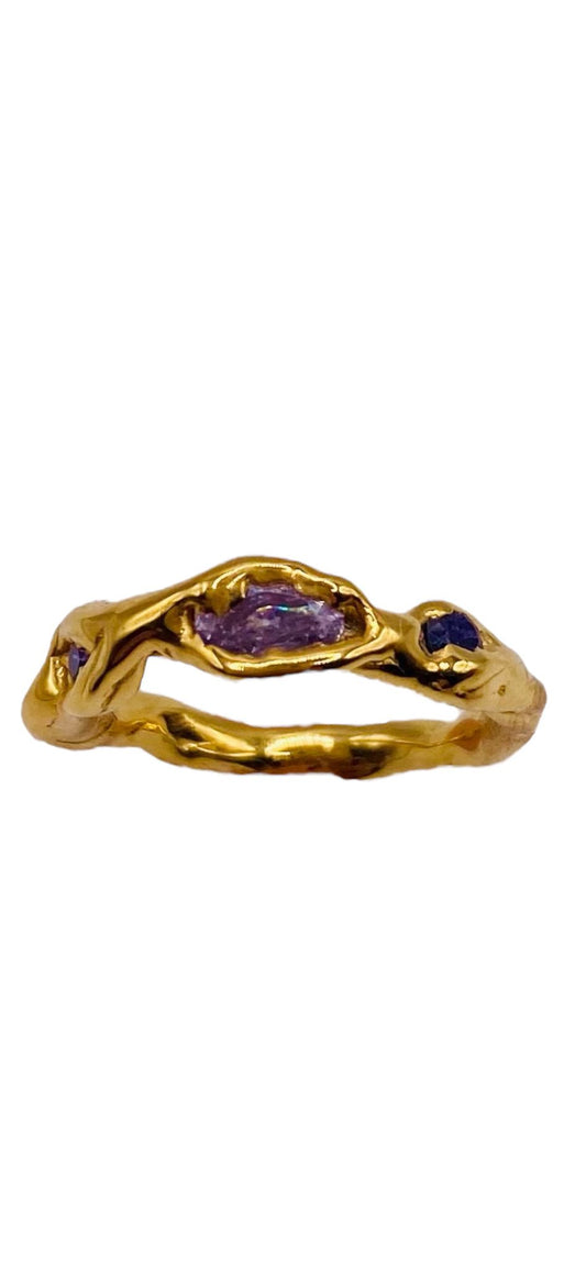 Lavender and Violet Ring