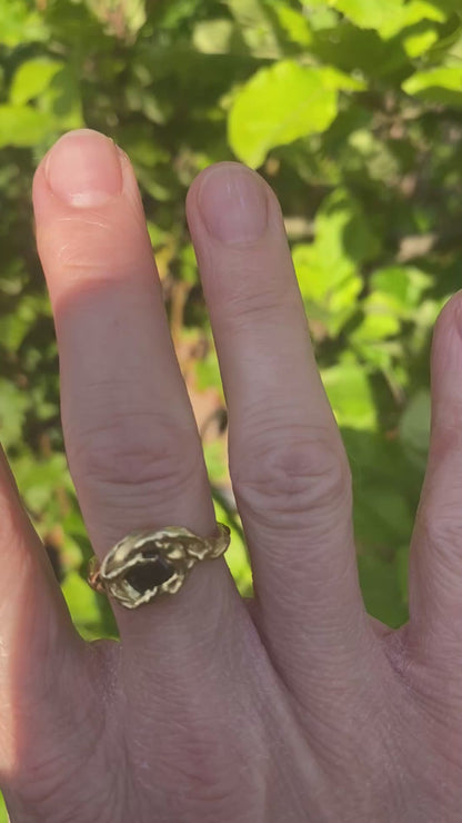 Forest Green Sapphire Ring